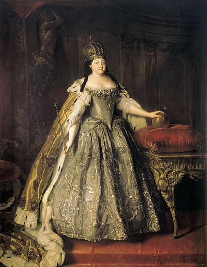 Louis Caravaque Portrait of Empress Anna Ioannovna oil painting image